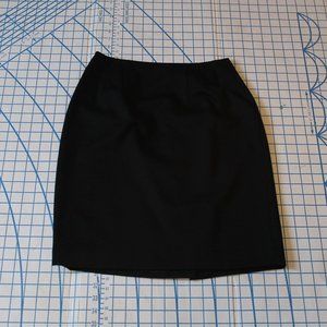 Valerie Stevens Black Wool Pencil Skirt 6P